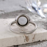 RIN STERLING SILVER MOONSTONE RING
